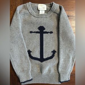 Crewcuts size 4/5 Gray Anchor Sweater in grey condition.